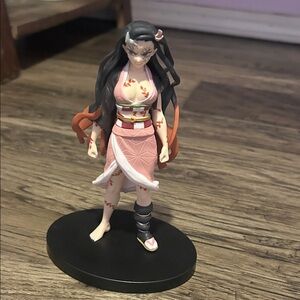 Demon slayer Anime Nezuko Figure with Pink and Black Outfit